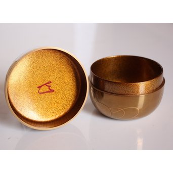 表千家14代而妙斎花押　一后一兆　沃懸地六瓢蒔絵平棗　K318 