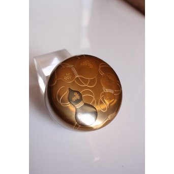 表千家14代而妙斎花押　一后一兆　沃懸地六瓢蒔絵平棗　K318 