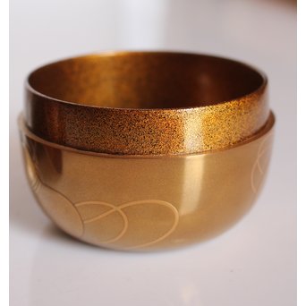 表千家14代而妙斎花押　一后一兆　沃懸地六瓢蒔絵平棗　K318 