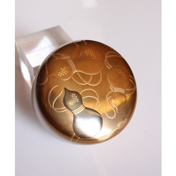 表千家14代而妙斎花押　一后一兆　沃懸地六瓢蒔絵平棗　K318 