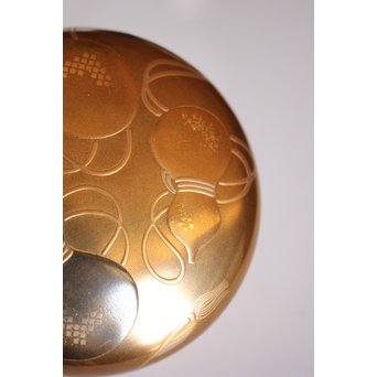 表千家14代而妙斎花押　一后一兆　沃懸地六瓢蒔絵平棗　K318 