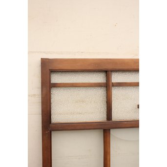 青色プレスガラスの小型窓/ガラス戸　2枚1組　GD952 