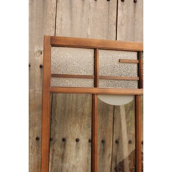 青色プレスガラスの小型窓/ガラス戸　2枚1組　GD952 