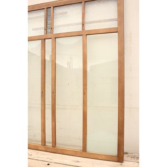 青色プレスガラスの小型窓/ガラス戸　2枚1組　GD952 