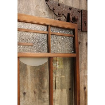 青色プレスガラスの小型窓/ガラス戸　2枚1組　GD952 