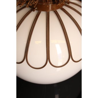 異形大型宣徳色菊金具の電笠/照明　A1610 