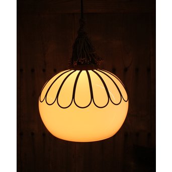 異形大型宣徳色菊金具の電笠/照明　A1610