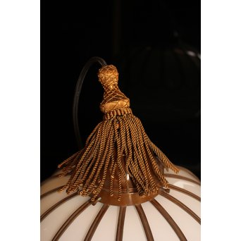 異形大型宣徳色菊金具の電笠/照明　A1610 