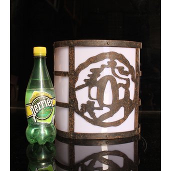 刀鍔紋古鉄壁付け照明カバー　A1617 