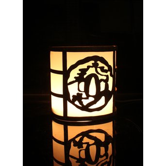 刀鍔紋古鉄壁付け照明カバー　A1617