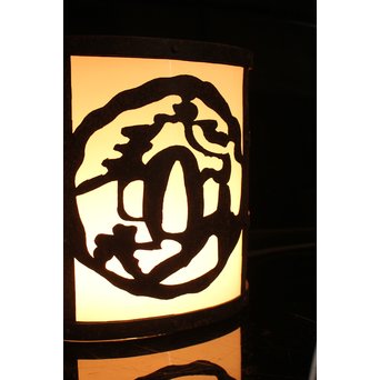 刀鍔紋古鉄壁付け照明カバー　A1617 