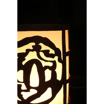 刀鍔紋古鉄壁付け照明カバー　A1617 