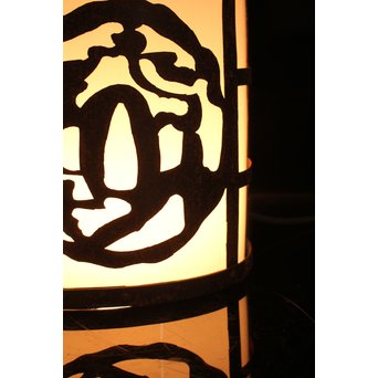 刀鍔紋古鉄壁付け照明カバー　A1617 