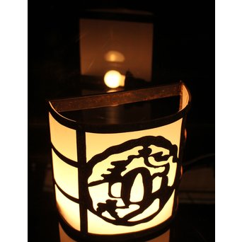 刀鍔紋古鉄壁付け照明カバー　A1617 