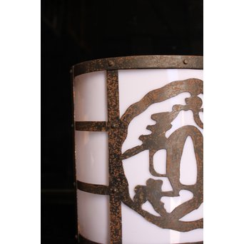 刀鍔紋古鉄壁付け照明カバー　A1617 