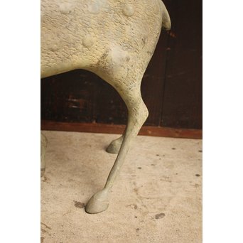 古銅鹿の置物　雄雌つがい　S2780 