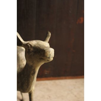 古銅鹿の置物　雄雌つがい　S2780 