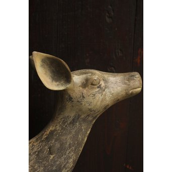 古銅鹿の置物　雄雌つがい　S2780 