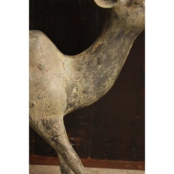 古銅鹿の置物　雄雌つがい　S2780 