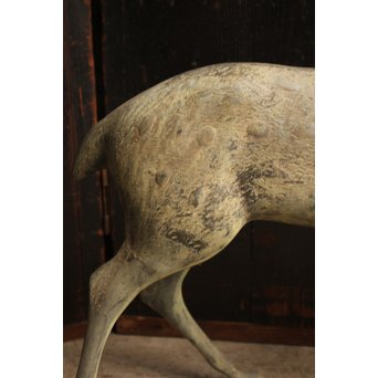 古銅鹿の置物　雄雌つがい　S2780 