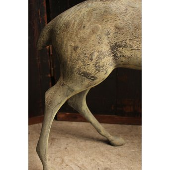 古銅鹿の置物　雄雌つがい　S2780 