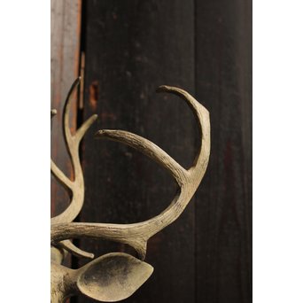 古銅鹿の置物　雄雌つがい　S2780 