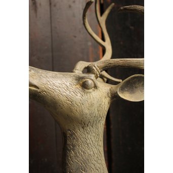 古銅鹿の置物　雄雌つがい　S2780 