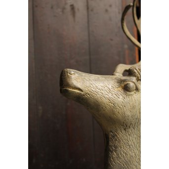 古銅鹿の置物　雄雌つがい　S2780 