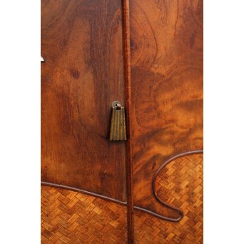 意匠桑の細工茶箪笥　I378 