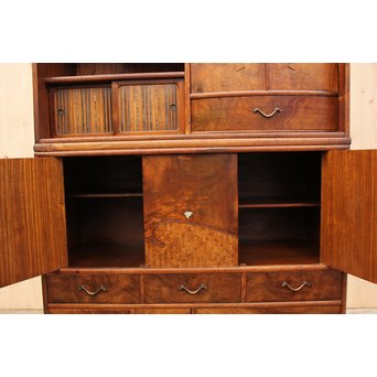 意匠桑の細工茶箪笥　I378 