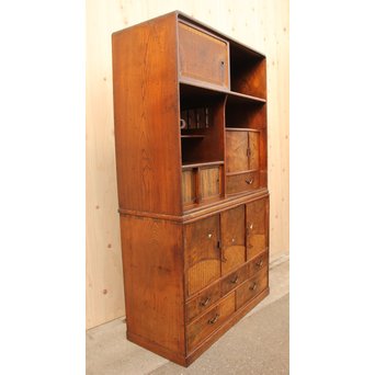 意匠桑の細工茶箪笥　I378 