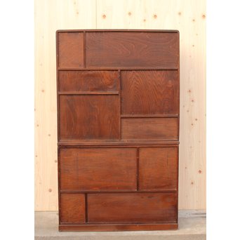 意匠桑の細工茶箪笥　I378 