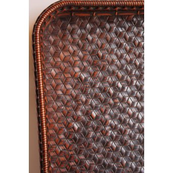 竹巧斎作　竹工芸煎茶盆　K327 