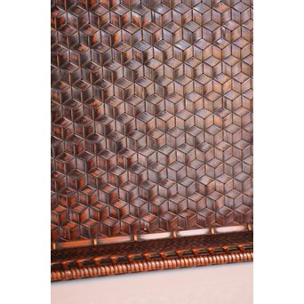 竹巧斎作　竹工芸煎茶盆　K327 