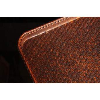 竹巧斎作　竹工芸煎茶盆　K327 