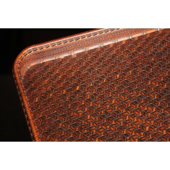 竹巧斎作　竹工芸煎茶盆　K327 