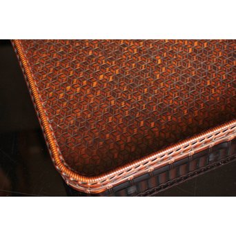 竹巧斎作　竹工芸煎茶盆　K327 