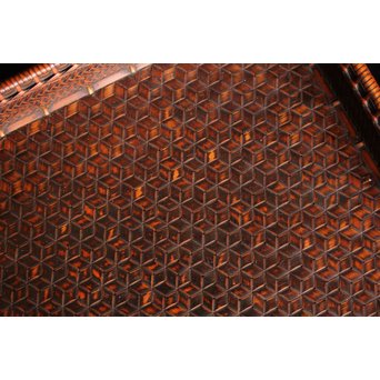 竹巧斎作　竹工芸煎茶盆　K327 