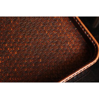 竹巧斎作　竹工芸煎茶盆　K327 