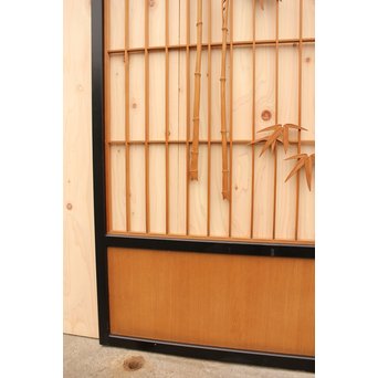 竹雀の障子戸　F165 