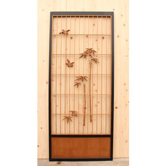 竹雀の障子戸　F165 