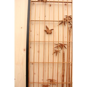 竹雀の障子戸　F165 