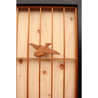 竹雀の障子戸　F165 