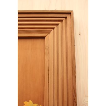 鹿のつがい　板絵　B852 