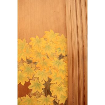 鹿のつがい　板絵　B852 