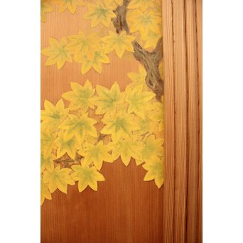 鹿のつがい　板絵　B852 