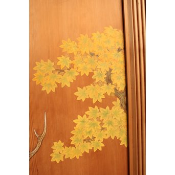 鹿のつがい　板絵　B852 