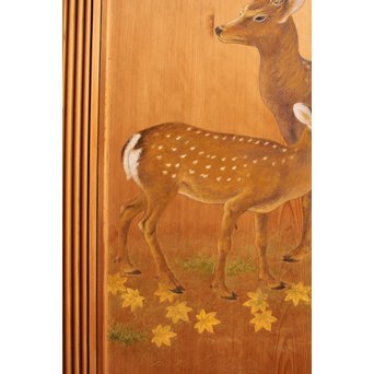 鹿のつがい　板絵　B852 