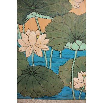 蓮の板絵　S2789 