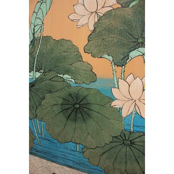 蓮の板絵　S2789 